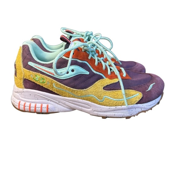 Saucony 3D Grid Hurricane S70745-2 Mens 7.5 Purple Lifestyle Sneakers Shoes S2 main image 6